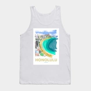 Honolulu Hawaii Art Tank Top